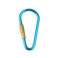 Latest Design Screw-Locking Pear Shaped Keychain Clasp Aluminum Carabiner Hook