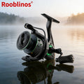 [Germany Stock] Rooblinos RF Left Hand Spinning Reel 5.2:1 Gear Ratio 5 Bearings 257g EVA Aluminum Body Nylon Fake Lake River