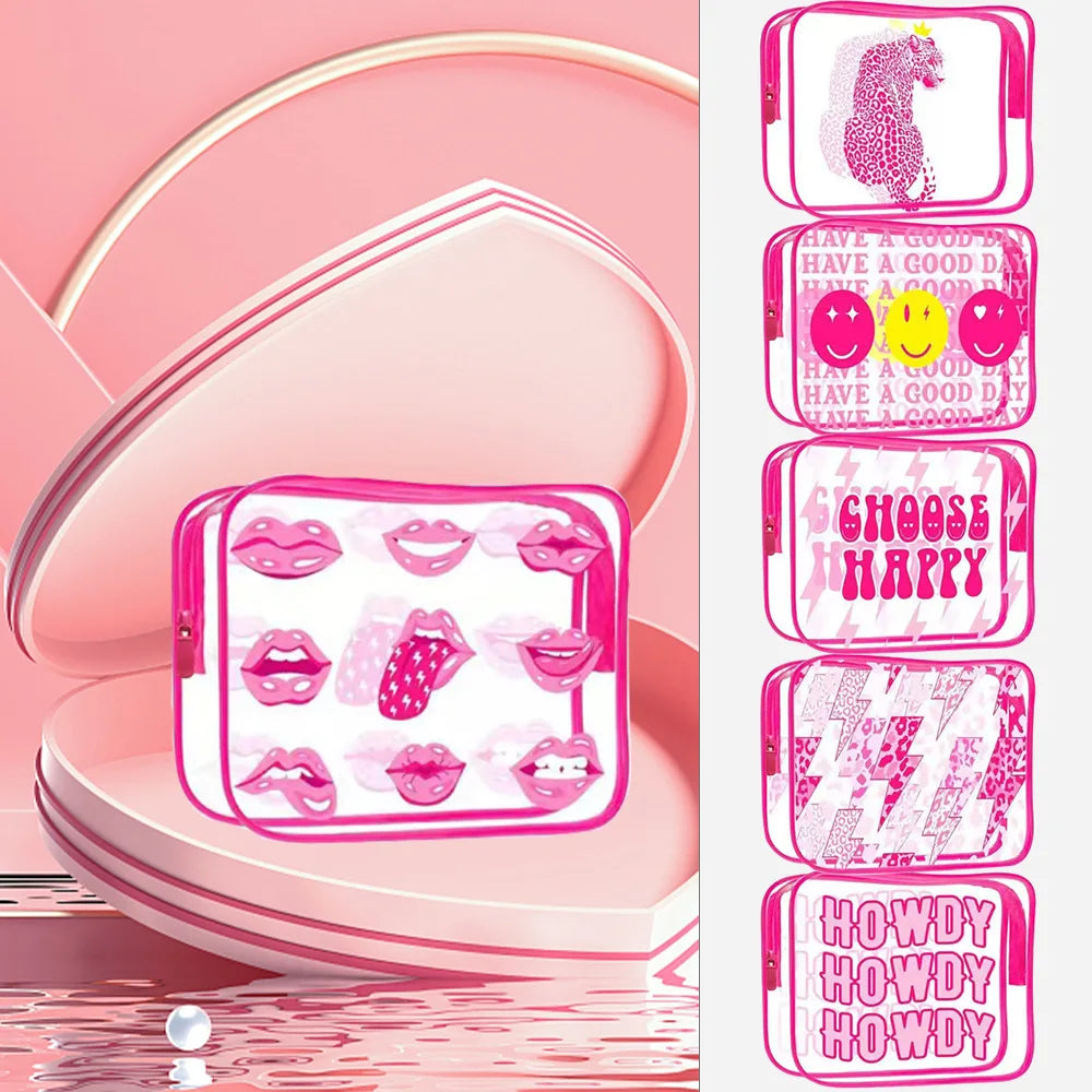 2025 Large Capacity PVC Transparent Makeup Bag Waterproof Holiday Gift & Travel Storage Case with Logo