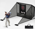 Factory Sales Golf Net Practice Hitting Net Golf Cage 10x7ft Heavy Steel Frame with 2 Net Side Barriers Chipping Swing Training