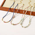 New Design Summer Styles Natural Gemstone Stone Pearl Beads Necklaces 18K Gold Plated Stainless Steel Hypoallergenic Necklace