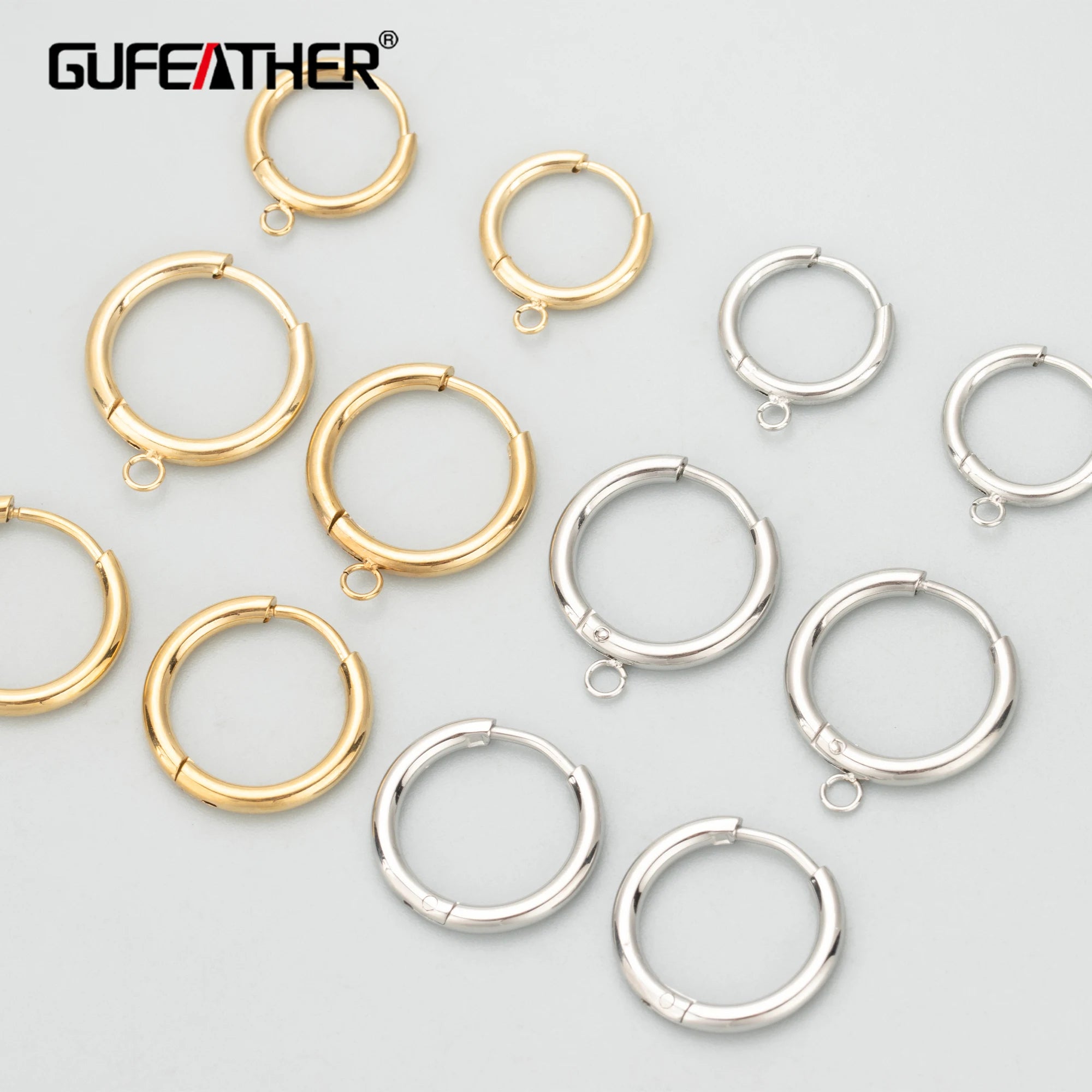MC42  4pcs/lot Jewelry Accessories316L Stainless Steelnickel Freehand Madeearring Making Findingsclasp Hooks