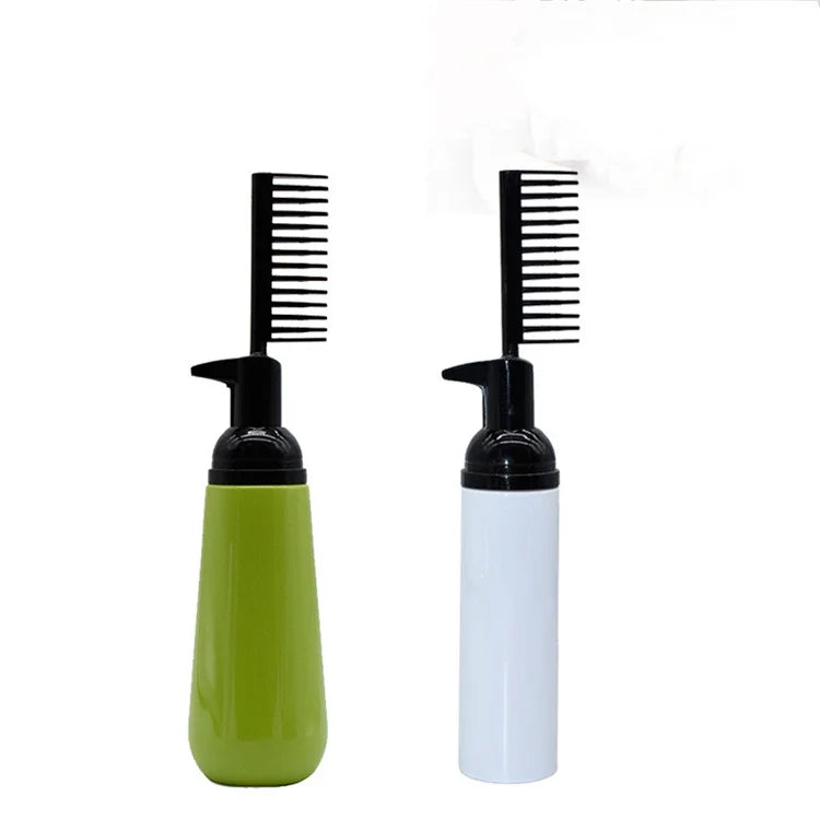 120ml Plastic Hair Dye Refillable Bottle Root Applicator Scale Hair Dye Bottle With Comb Hair Dye Cream Bottle