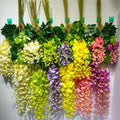 Artificial Silk Wisteria Flowers Hanging Vine Wedding Centerpiece Decoration for Christmas Graduation Eco-friendly Easy Install
