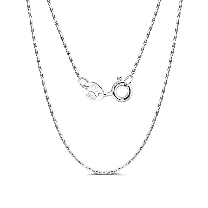 RINNTIN SC21 Chain Jewelry Wholesale 925 Sterling Silver 0.6mm Bamboo Chain Necklace