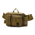 Outdoor Tactics Multifunctional Camouflage Molle Waterproof Nylon Fanny Pack Hiking Shoulder Crossbody Bag CS Hunting Tools