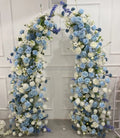 Hot Sale Green Leaf White Artificial Flowers Arrangement Horn Shape Wedding Event Backdrop Flower Valentine's Day Graduation