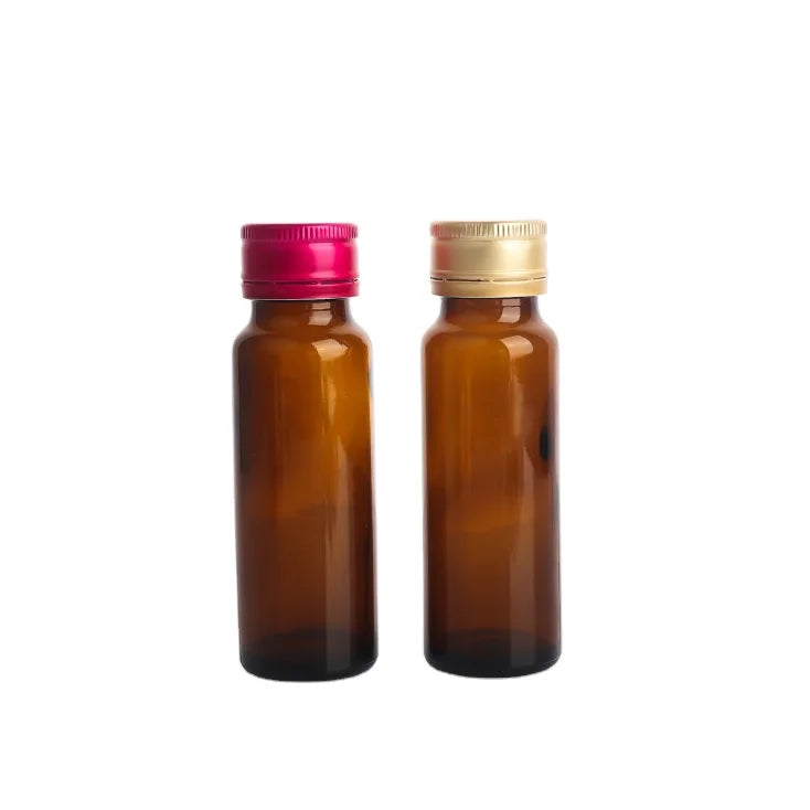 Wholesale Empty 60ml Amber Oral Liquid Bottle 120ml 200ml Energy Drink Glass Bottles