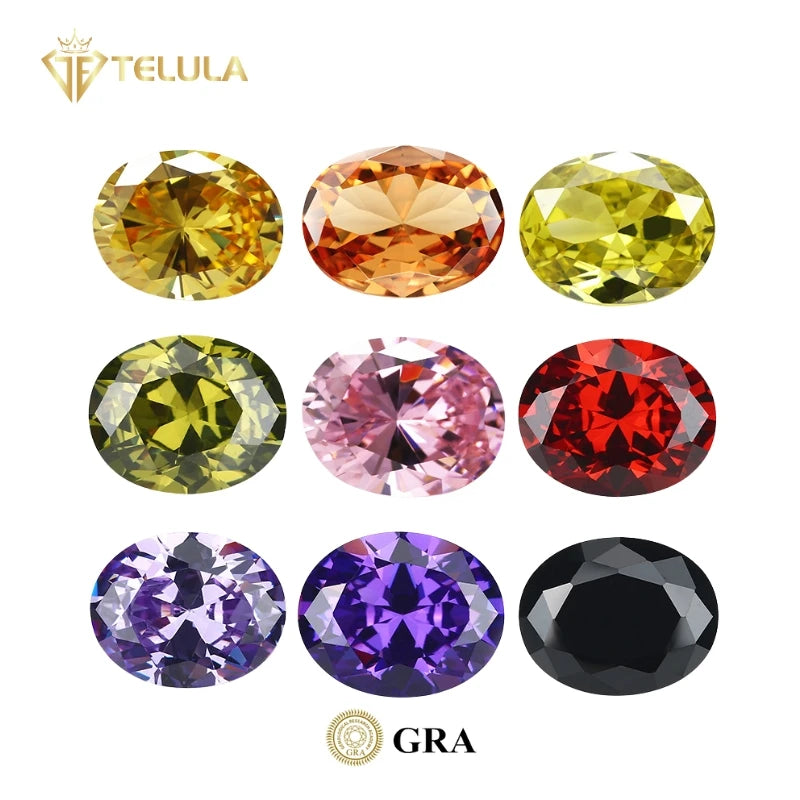 Jewelry Top Quality Stone VVS for Moissanite Pendant Custom Deep Sapphire Blue Oval Cut Loose Moissanite