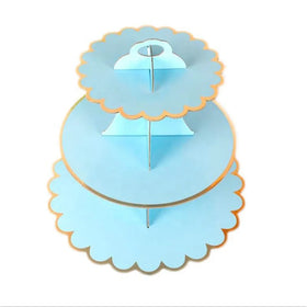 Factory Wholesale 3 Tiers Paper Cardboard Dessert Cake Stand