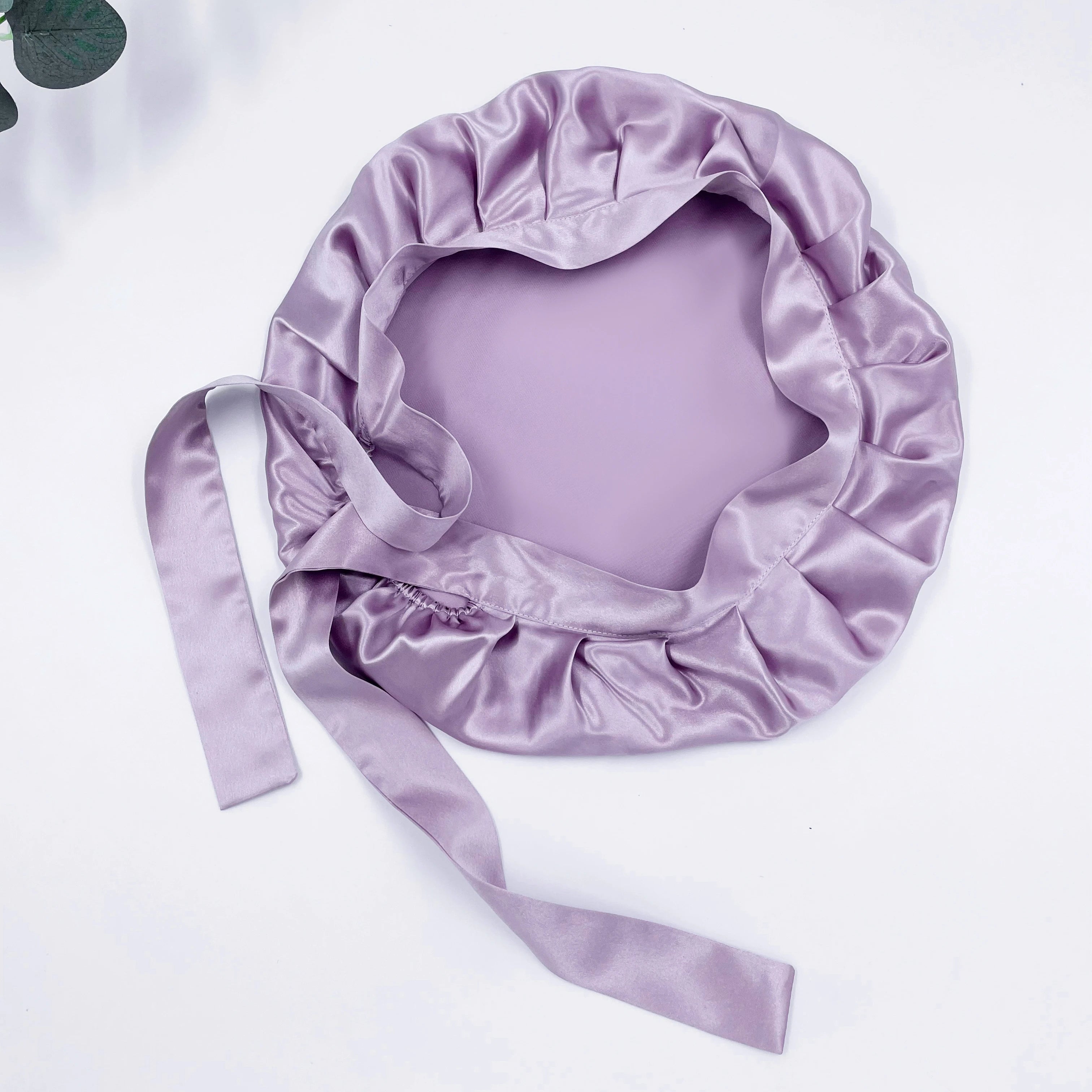 High Quality Satin Silk Bonnets and Edge Wraps Silk Hair Bonnet with Tie