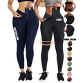 Custom Logo Fitness Yoga Leggings Enhancer Butt Lifter High Waist Leggings Waist Trainer Leggings