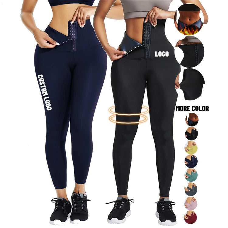 Custom Logo Fitness Yoga Leggings Enhancer Butt Lifter High Waist Leggings Waist Trainer Leggings