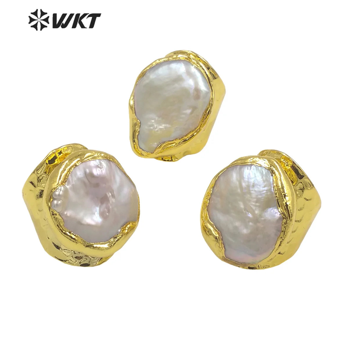 WT-MPR063 Freshwater Pearl Vintage Style Stravagante 18k Gold Plating Trendy Ring Lovely Women Ring for Gift