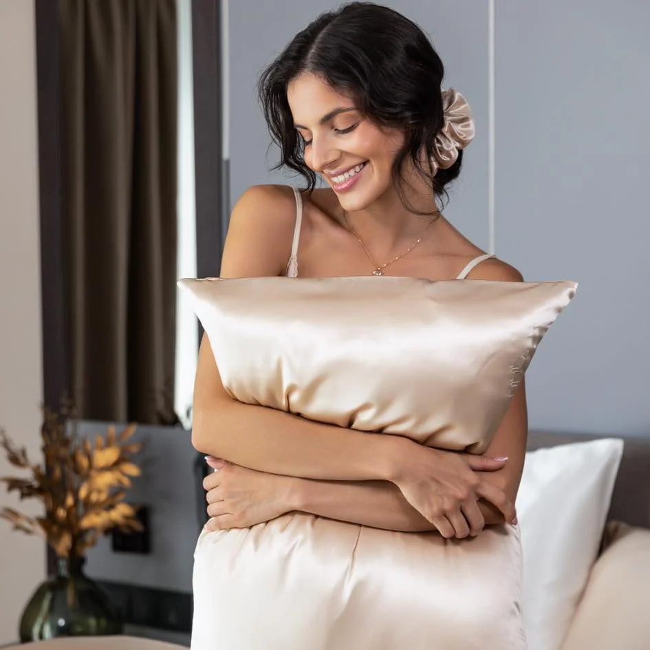 New Arrival Custom Made Breathable 100% Silk Pillowcase Envelope Closure Solid Color Hotel Use Single Side 6A Hair Care Friendly