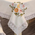 Chinese Embroidered Tablecloth Cloth Art Pastoral Tablecloth Cotton Linen Tablecloth Small Fresh and Simple  Table Cloth