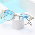 2024 Custom Logo Retro Metal Frame Vintage Square Sun Glasses Classic Gray Shades with Retro Style