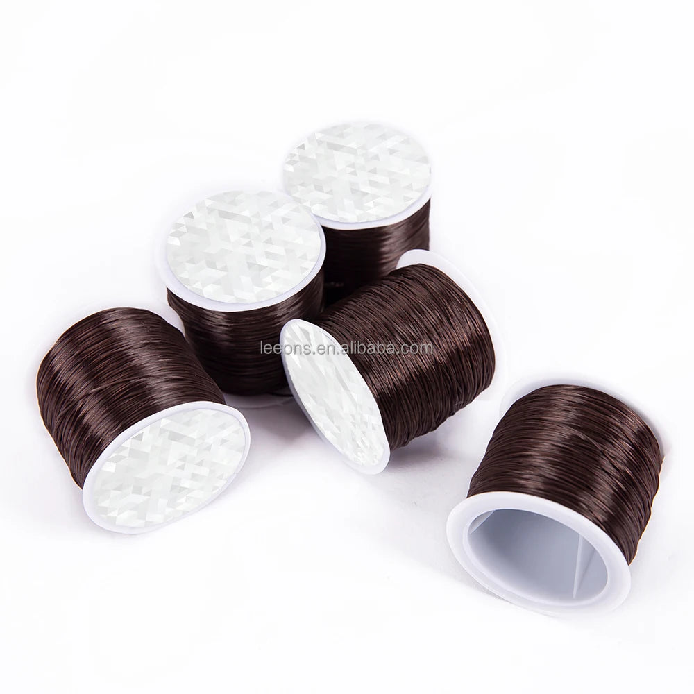 60m/roll Transparent Elastic Stretch Beading Thread Polyester Crystal String Cord Hair Extensions Thread for Hair Extension