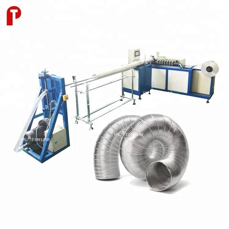 Semi-rigid Spiral Aluminum Flexible Duct Forming Machine