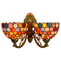 European Retro Bohemian Corridor Double Head Best Wall Lamp American Stained Glass Restaurant Living Room Bedroom Wall Light