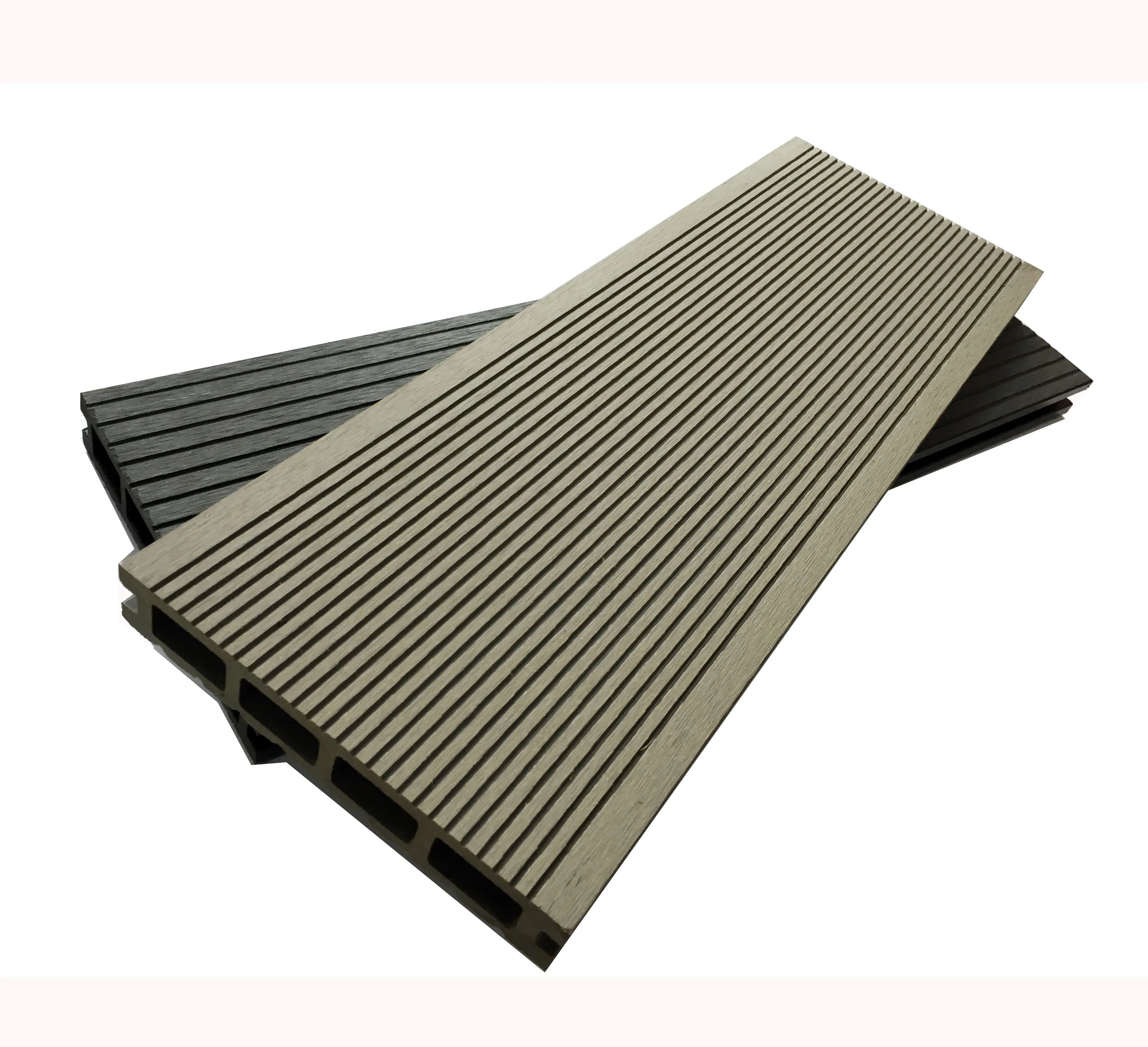 Factory Supply Traditional Anti-Slip Waterproof Brushed WPC Decking Outdoor Plastic Wood Composite Engineered Flooring