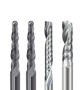 LISCA Solid Carbide Engraving Bit 10pcs 3.175mm Shank CNC End Mill Woodworking Router Bit Set Wood Milling Cutter