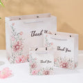 Personalized Customize Paper Bags White Thank You Wedding Party Favor Gift Bag Flower Party Gifts Bag