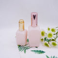 Luxury 1oz 30ml pink square Rose Gold Dropper Bottles