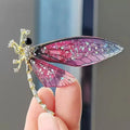 Light Luxury Rhinestone Animal Brooches New Beautiful Dragonfly Enamel Zinc Alloy Wedding Brooch Pin Personality Female Jewelry