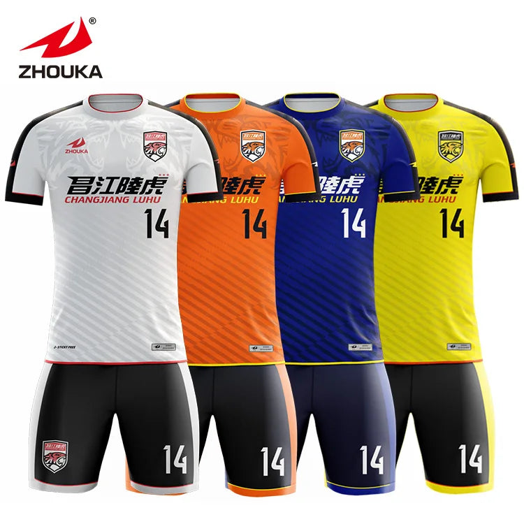 Custom Sublimation Print High Quality Soccer Team Uniform Football Jersey Shirt Full Set Men's Soccer Jersey