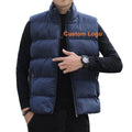 Men's Lightweight Quilted Gym Jacket Black Stand Collar Woven Fabric Custom Logo Breathable Outerwear Autumn Season Size 5XL