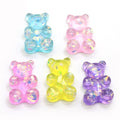 100pcs 3D Mini Colorful Resin Bear Beads Craft Series Cabochons Resin Charms Gift Fit Making Diy Craft Decoration