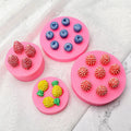 Fruit Shaped Jelly Molds 3d Strawberry Raspberry Blueberry Silicone Fondant Cake Soap Candle Decoration Molds