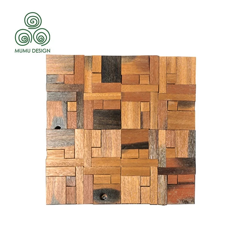 Decorative Solid Wood Wall Panels Exterior Timber Composite Cladding Interior Other Board Wooden Mosaic