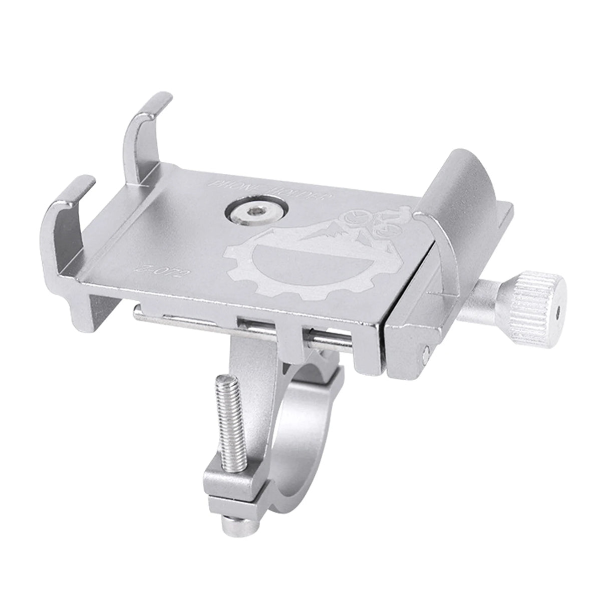 Bicycle Mobile Phone Mount Aluminium Motorcycle Scooter Handlebar Phone Holder for 3.0 - 6.8 Inches Smartphone Mount Bracket