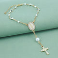 Original Evil Eye Cross Bracelet Virgin Mary Bracelet Baptism Prayer Lucky Bracelet