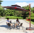 Outdoor Furniture Patio Umbrellas with LOGO Printed Economic Cantilever Parasol Round Dia 2.5m 3m Patio Sun Parasol