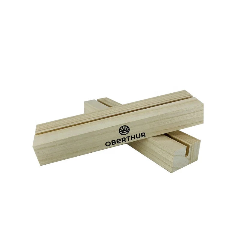 Unfinished Paulownia Wooden Desktop Card Calendar Base Holder Nautical Style  Cheap Wood  Model Menu Numbers Stand