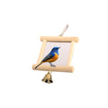 Interactive Bird Toys Pet Bird Hanging Mirror with Bell for Parrot Macaw African Greys Budgies Cockatoo Parakeet Cock