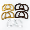 Meetee BS437 DIY Woven Bag Handbag Sewing Accessories 12*8.5cm Round D Handle for Solid Wood & Plastic Purse Frame