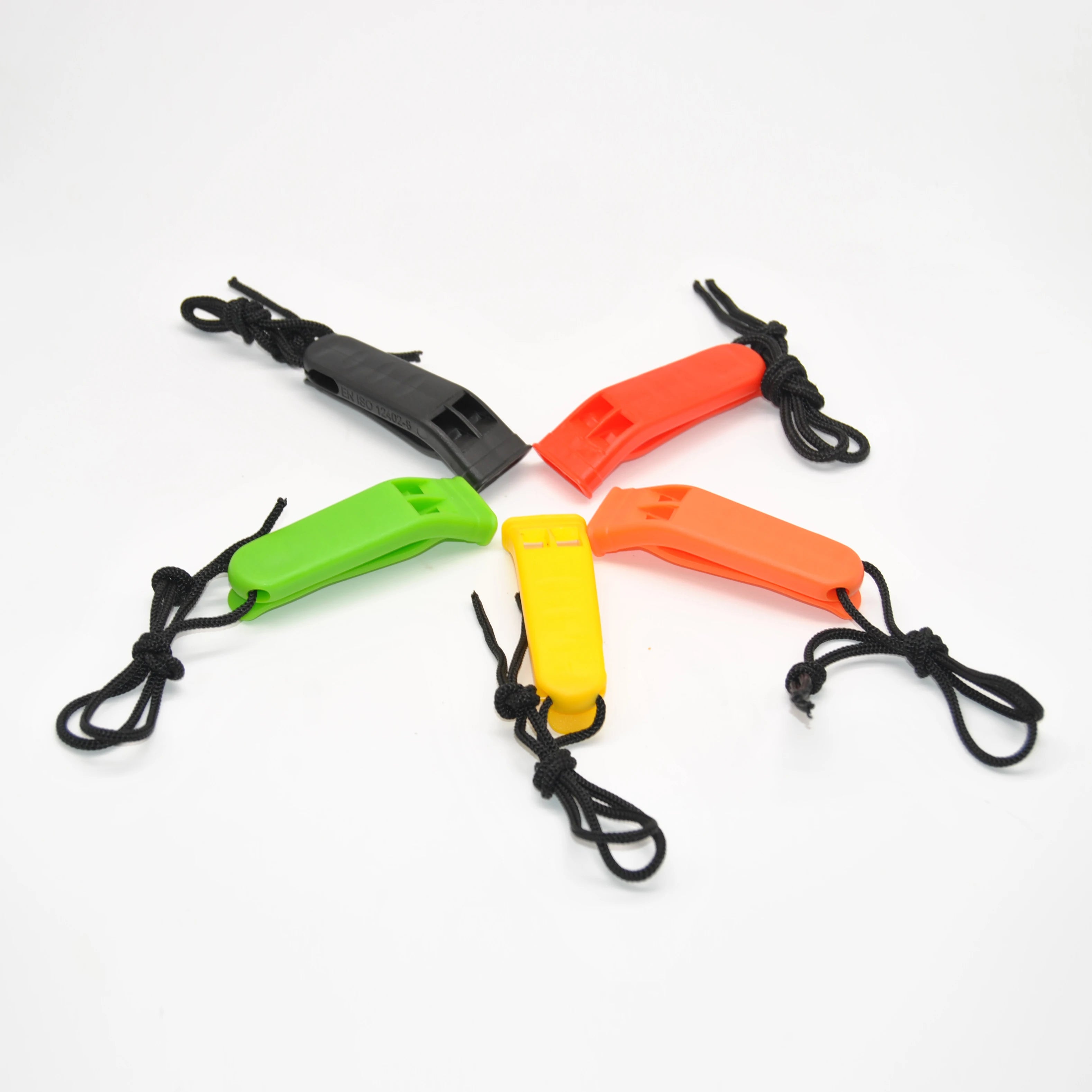 Customized Color Plastic Safety Whistle Lanyard Necklace with Custom Logo for Outdoor Survival & Emergency