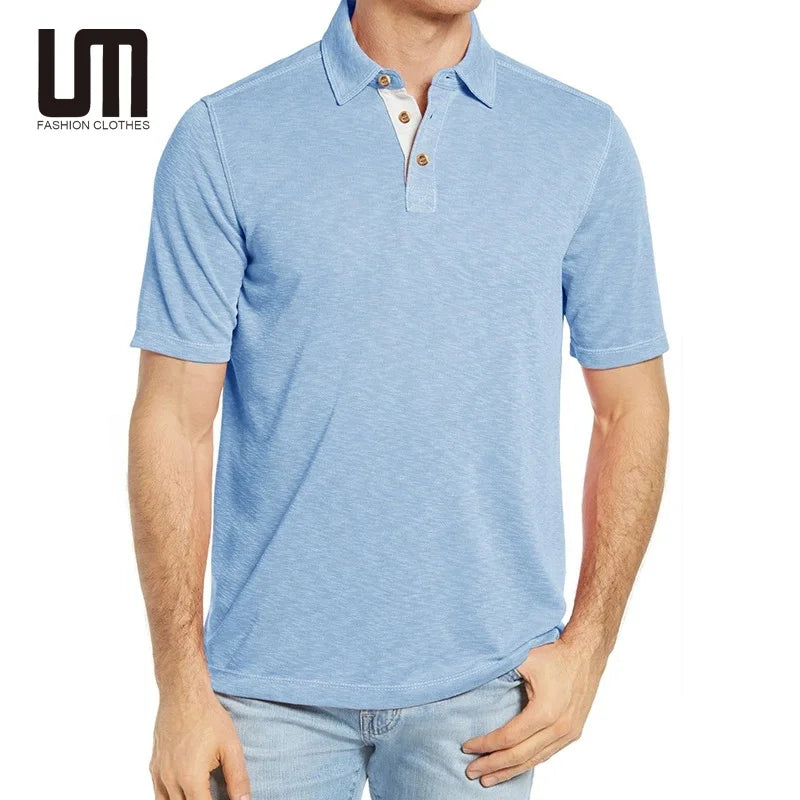 Cheap New Trends Summer Men Solid Color Tops Short Sleeve T Shirts