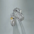 Thorn Rose Flower Couple Ring Wedding Finger Simple Rings Adjustable Whale Drip Creative Commemorative Jewelry Ring