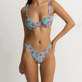 Summer Hot Style Custom Printed Underwire Bikini Two Piece Set Low Price Sale Nylon Fabric Soft Bikini Set