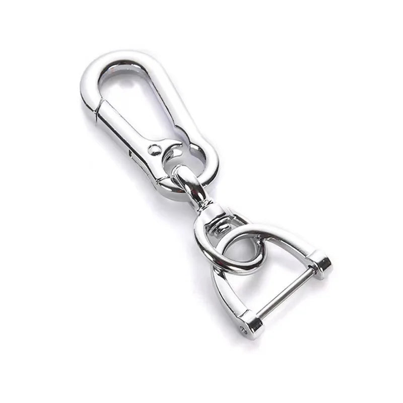 Factory Wholesale Zinc Alloy Horseshoe Buckle Car Keychain Metal Accessories Simple Car Keychain