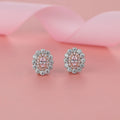 925 Sterling Silver Earrings Pink Yellow Zircon Flower Cubic Zirconia Stud Earring For Women Fine Jewelry