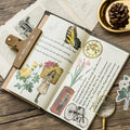 60pcs/pack Vintage Flower Butterfly Mushroom Stickers Special Paper Scrapbooking Stickers Gift Label Decoration DIY