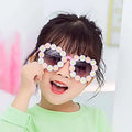 Trendy UV400 Oversized Retro Sunglasses Cute Pink Heart Floral Frame PC Material Customized Wholesale for Beach Outdoor Fashion