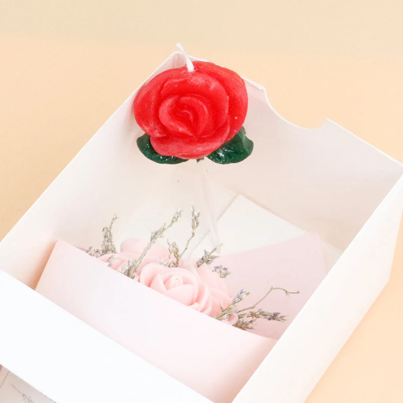 Luxury Smokeless Rose Birthday Candle in Bulk Wonderful Home Decoration for Parties for New Year and Easter Celebrations
