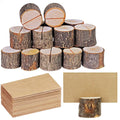 Eco-friendly Carved Engraved Wooden Stump Memo Pad Holder-Wedding Guestbook Signage Business Card Stand Rustic Home Decoration